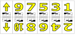 不干胶彩色数字号码本（1-10） 物证标记号码（带